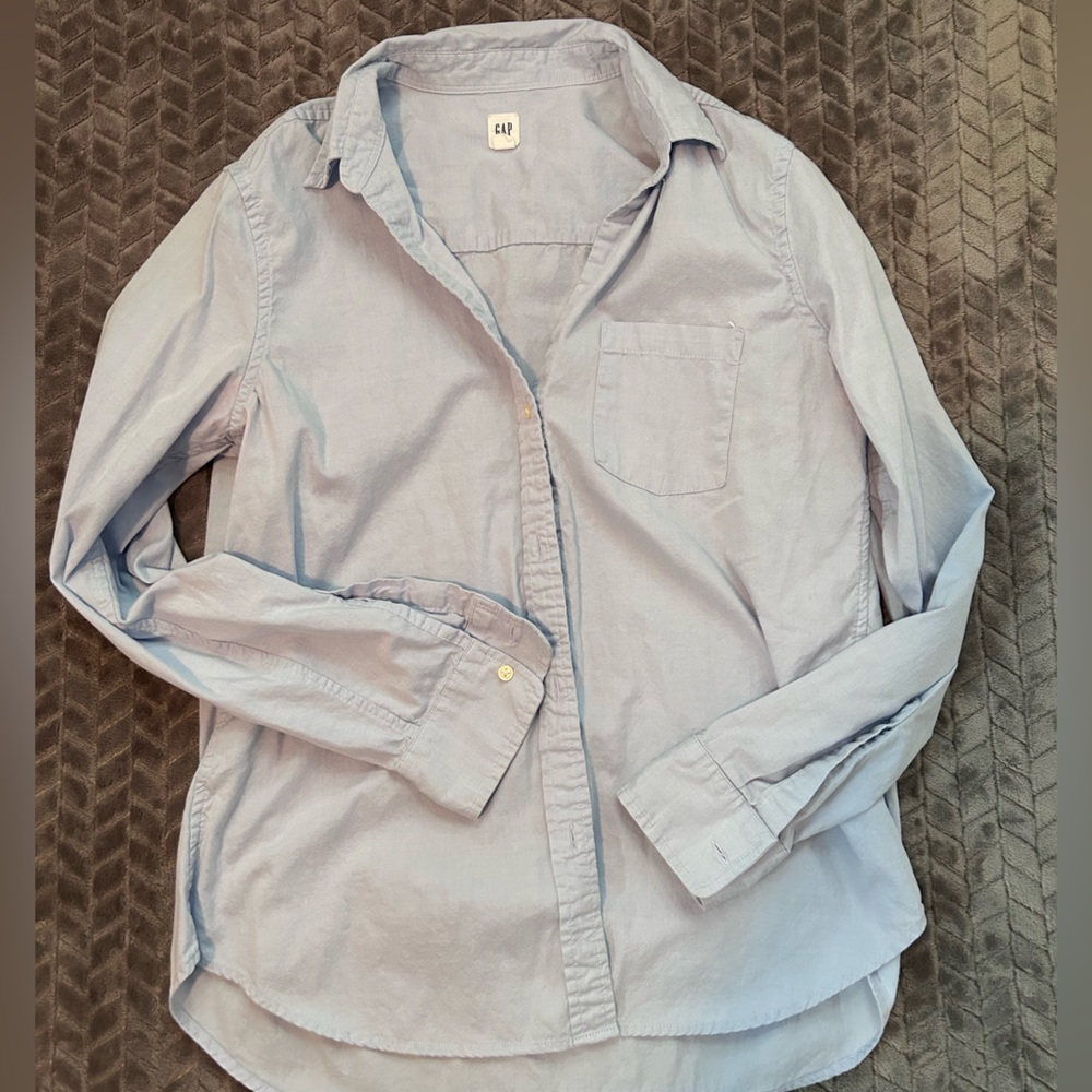 Light blue button down shirt